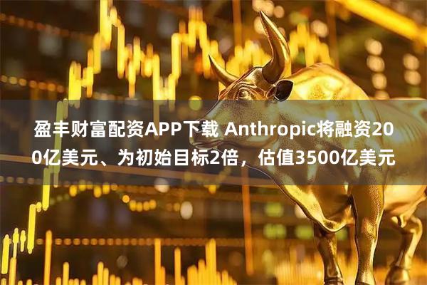 盈丰财富配资APP下载 Anthropic将融资200亿美元、为初始目标2倍，估值3500亿美元